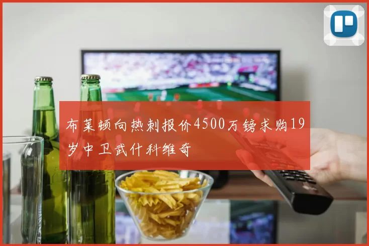 布莱顿向热刺报价4500万镑求购19岁中卫武什科维奇