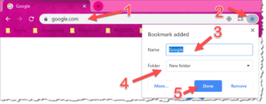 Saving Links to Folders in the Bookmarks bar